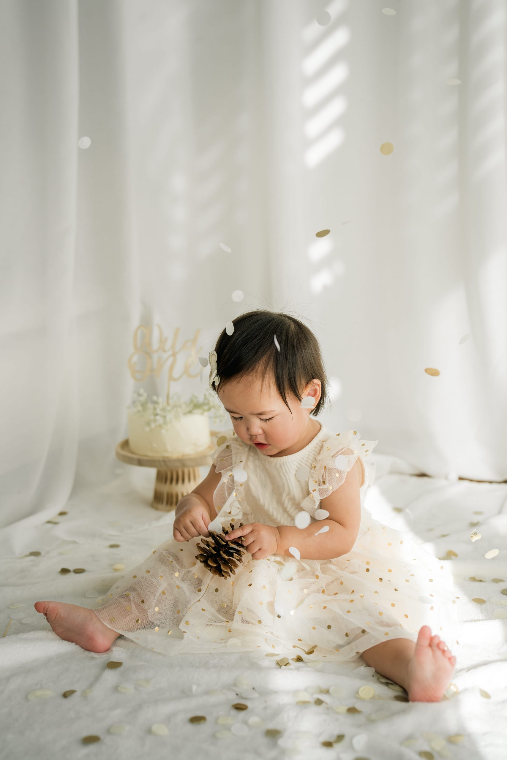 Mädchen feiert 1. Geburtstag